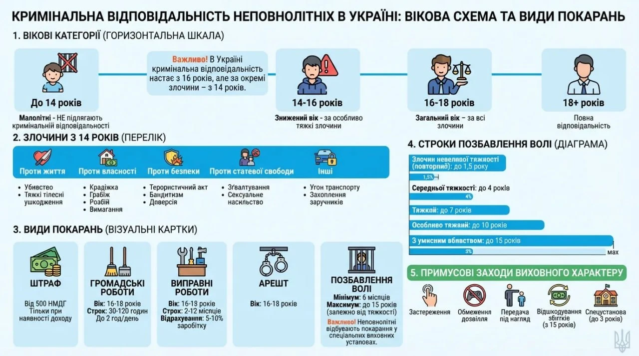 кримінальна відповідальність неповнолітніх