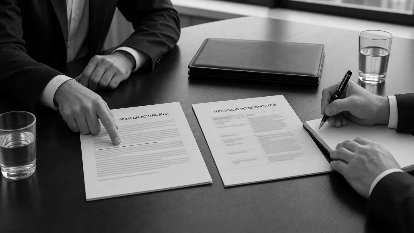 Протокол розбіжностей та переговори щодо умов договору