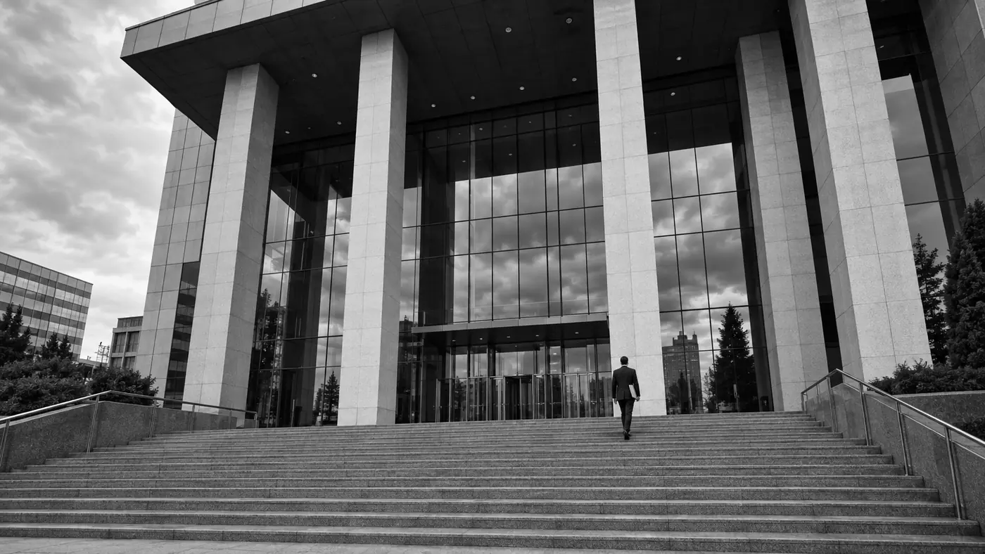 Сходи до будівлі суду, куди подають скаргу слідчому судді