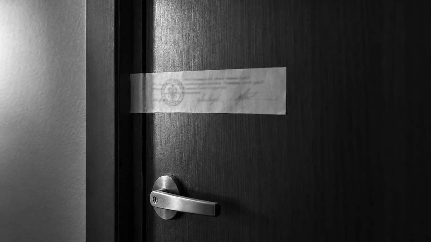 Опечатані двері кабінету як наслідок арешту майна, який оскаржує захисник