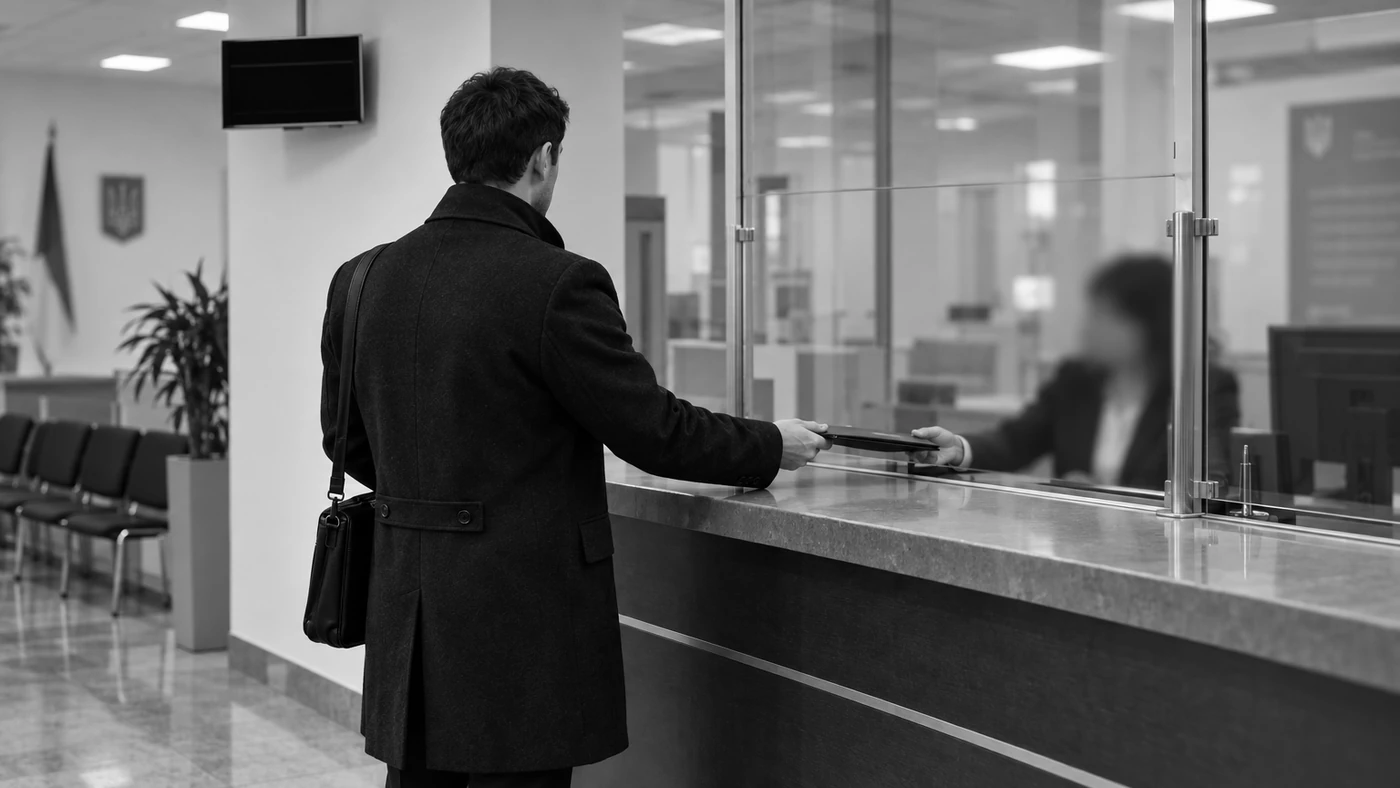 Заявник подає заяву про надання витягу з ЄРДР через стійку прийому